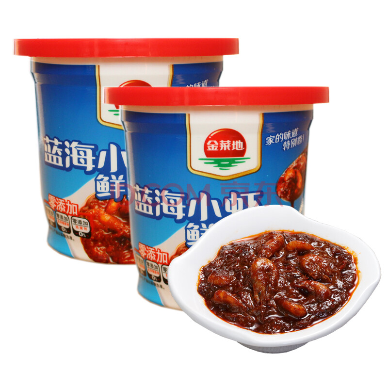 金菜地160g*2杯鲜虾酱海鲜酱安徽特产拌饭拌面酱香辣肉酱海鲜虾米酱