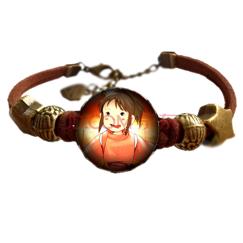 个性潮人宫崎骏动漫周边腕带时尚手链龙猫千与千寻创意手镯手圈宝石手