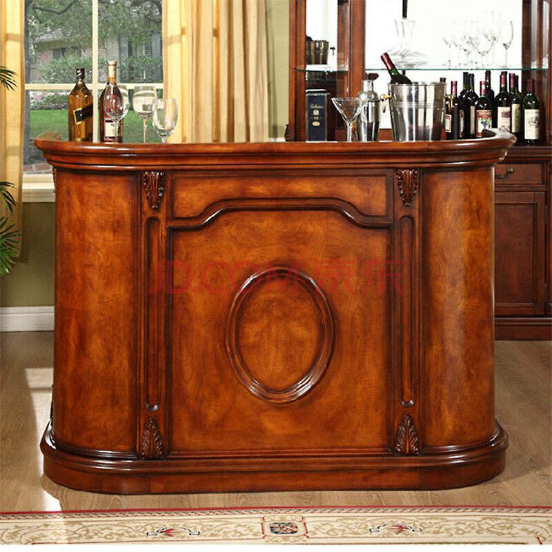 欧式实木吧台 收银柜 酒吧吧台桌椅 美式家用复古隔断酒柜吧台桌 1600