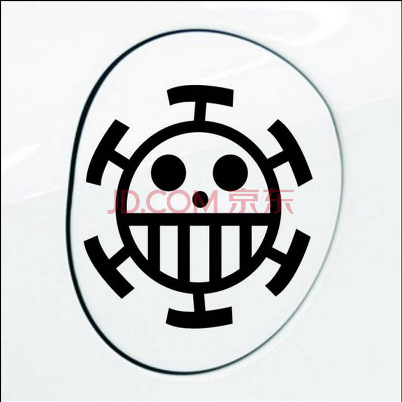 kt tube 海贼王草帽路飞车贴卡通动漫门把手后视镜贴个性车门装饰贴纸