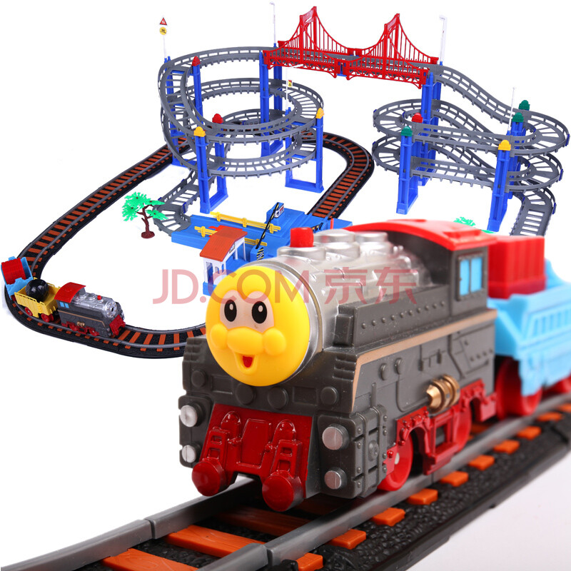 立昕托马斯小火车 四层大电动玩具轨道车小火车汽车男孩玩具套装