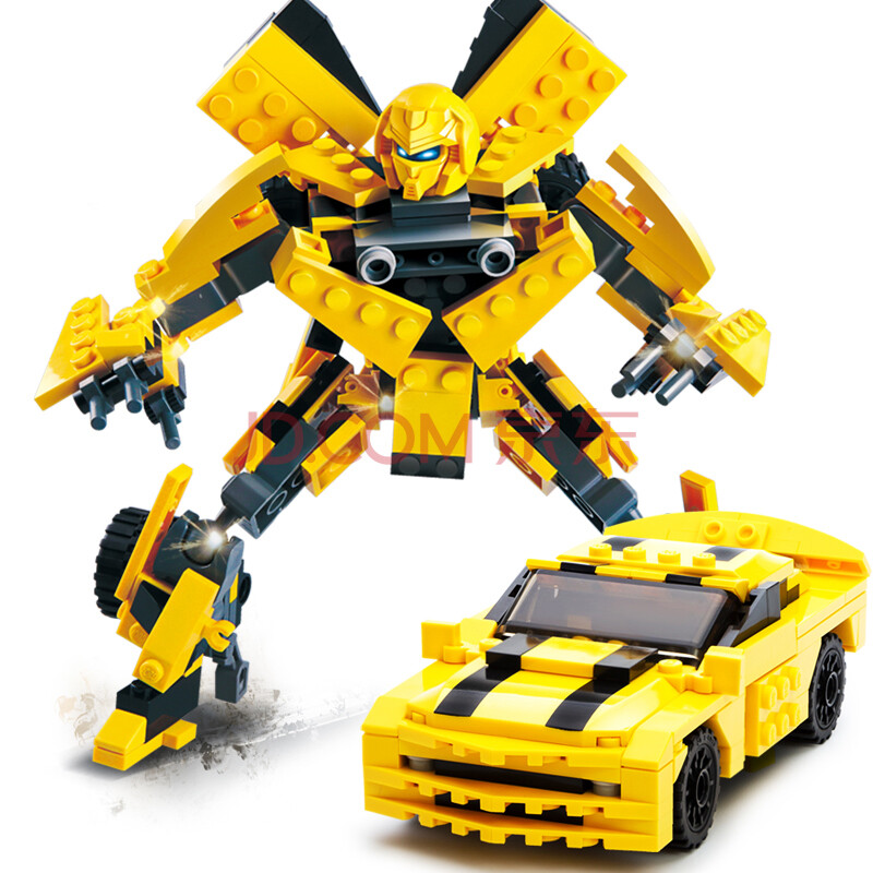 古迪积木兼容乐高变形金钢机器人儿童拼装大黄蜂擎天柱恐龙汽车玩具