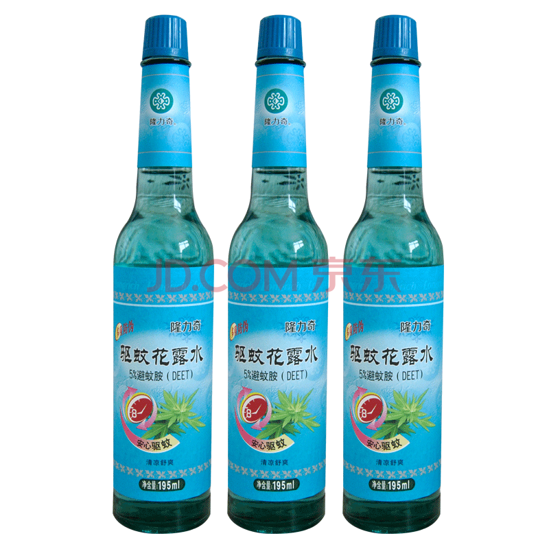 19.9元包邮 隆力奇 蛇胆驱蚊花露水（玻璃瓶）195ml *3