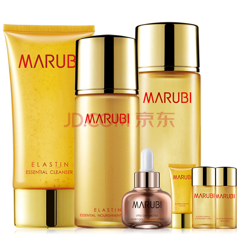 丸美弹力蛋白系列【美轮美奂】(洁面120g 水100ml 乳80g 小金瓶20ml