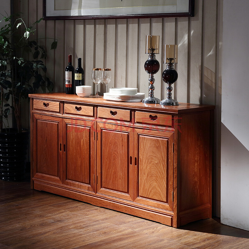 粤顺 红木餐边柜 中式储物柜客厅餐厅家具四门收纳柜 mg01