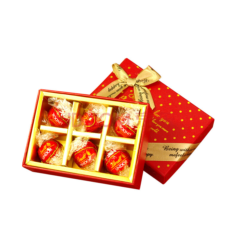 lindt瑞士莲进口软心夹心牛奶巧克力喜糖成品礼盒6/8粒 婚礼含糖生日