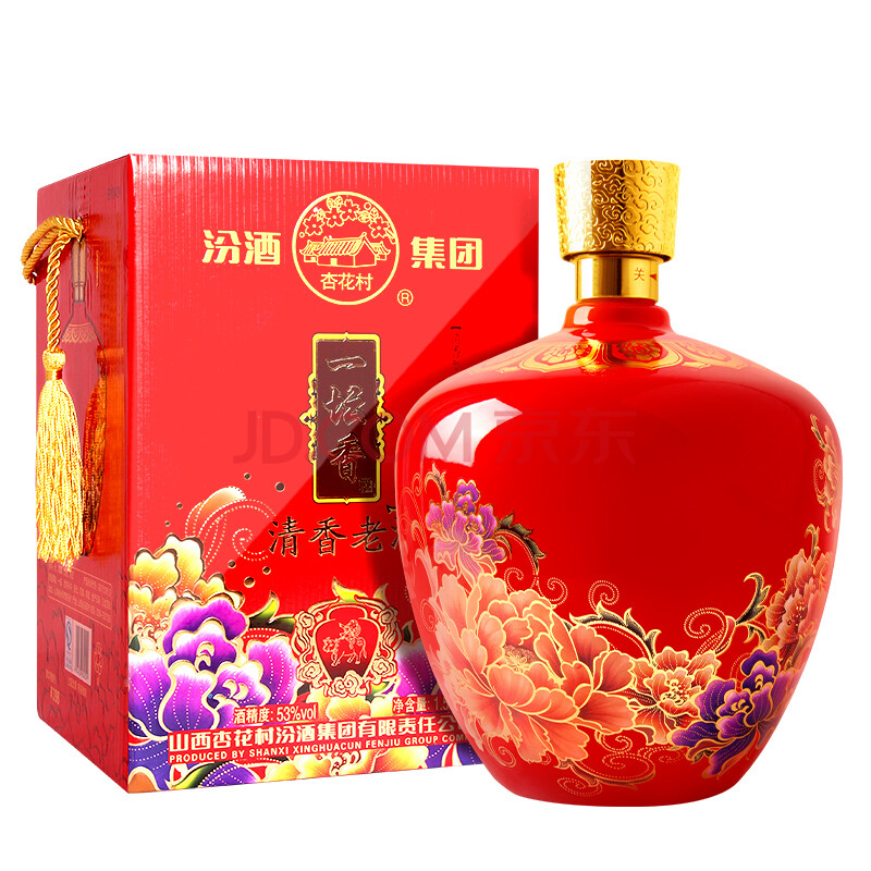 汾酒集团杏花村一坛香清香老酒53度1500ml大坛装白酒礼盒装珍藏喜酒