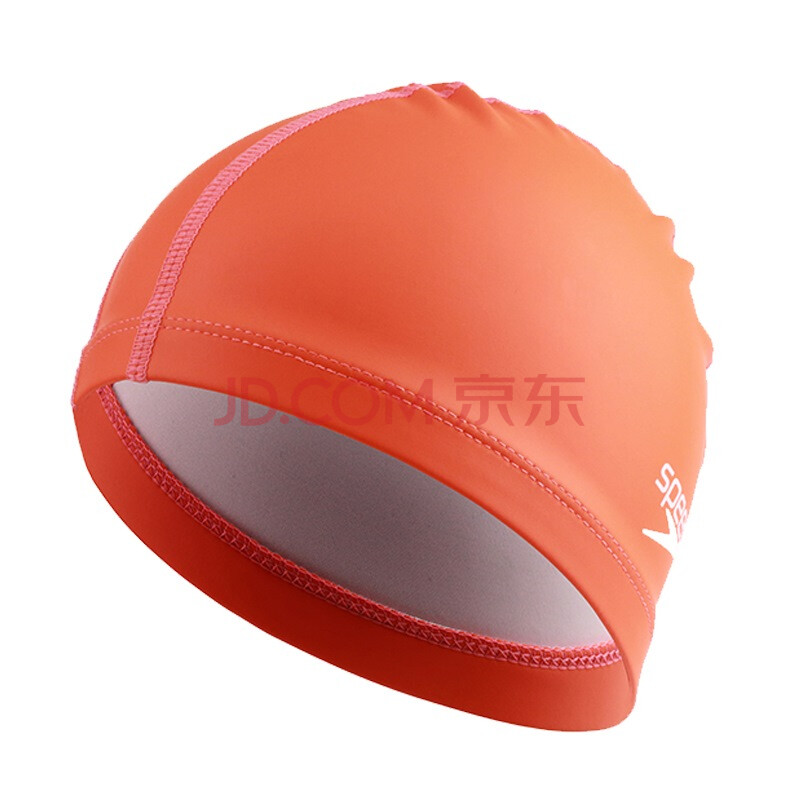speedo速比涛 泳帽 pu材质柔软舒适 不勒头 长发防水游泳帽 男女士