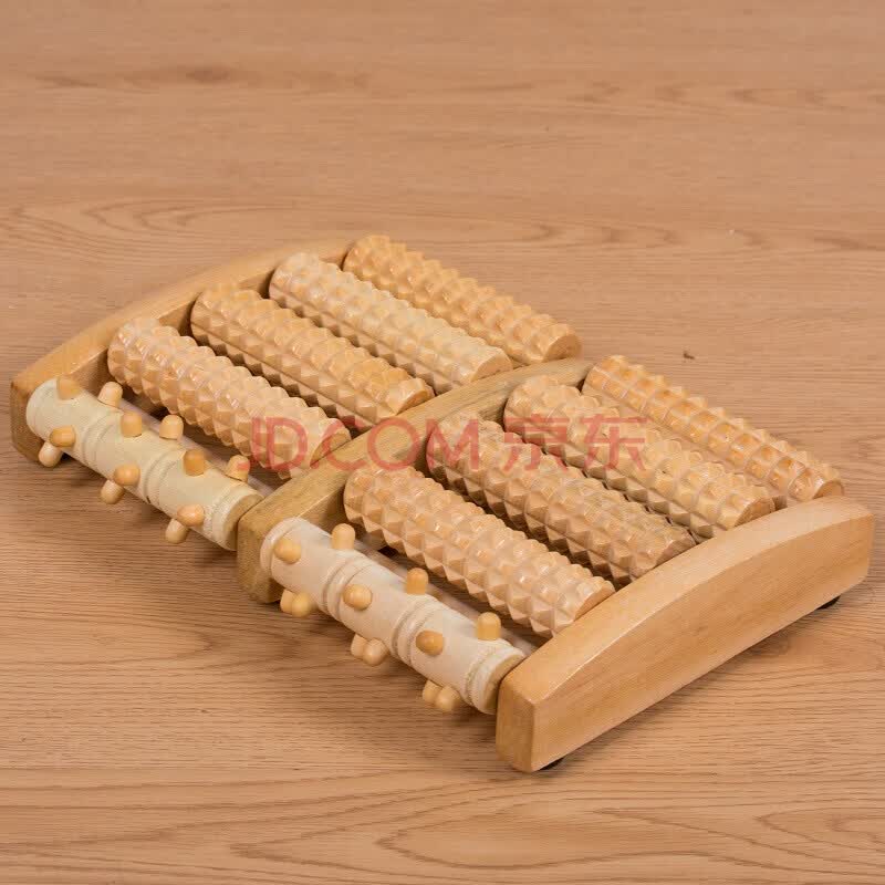 按摩垫 脚底实木质滚轮式脚部足部腿部穴位滚珠家用老人脚底按摩器