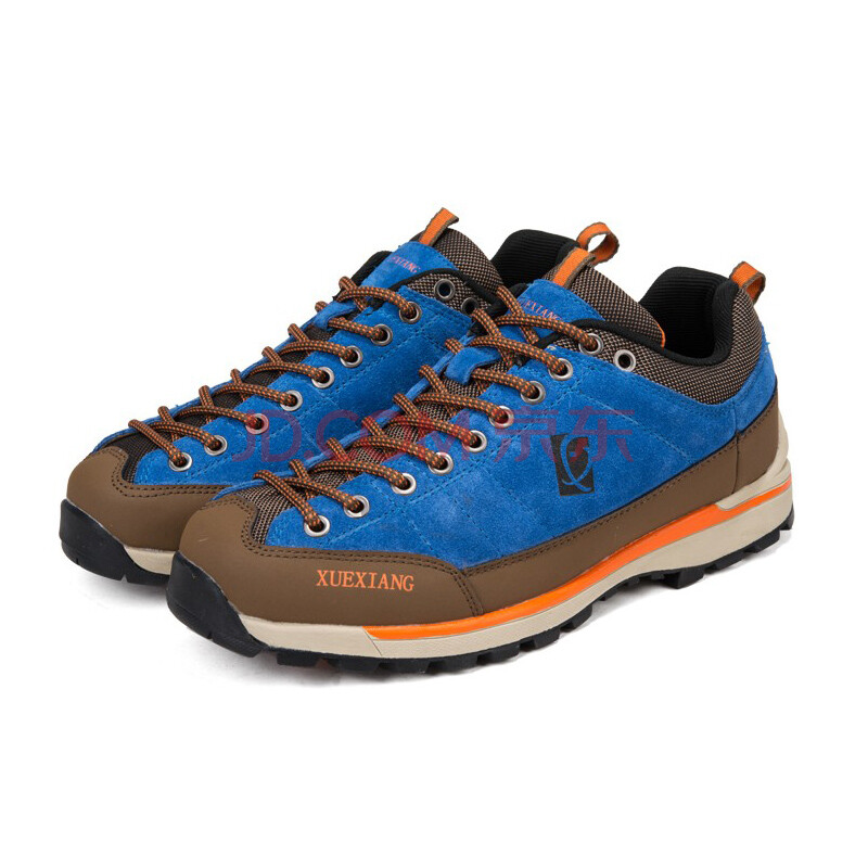 雪象 登山鞋户外鞋男秋季徒步鞋真皮防滑耐磨情侣鞋低帮长系带跑鞋子