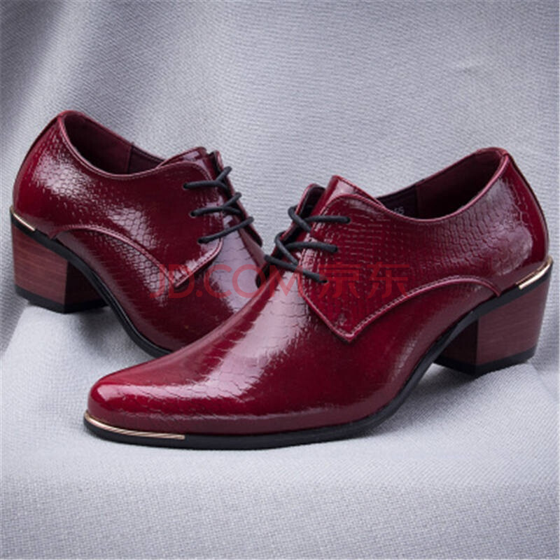 皮鞋时尚男鞋英伦增高发型师皮鞋潮男生皮鞋韩版男士高跟鞋秋季男装2