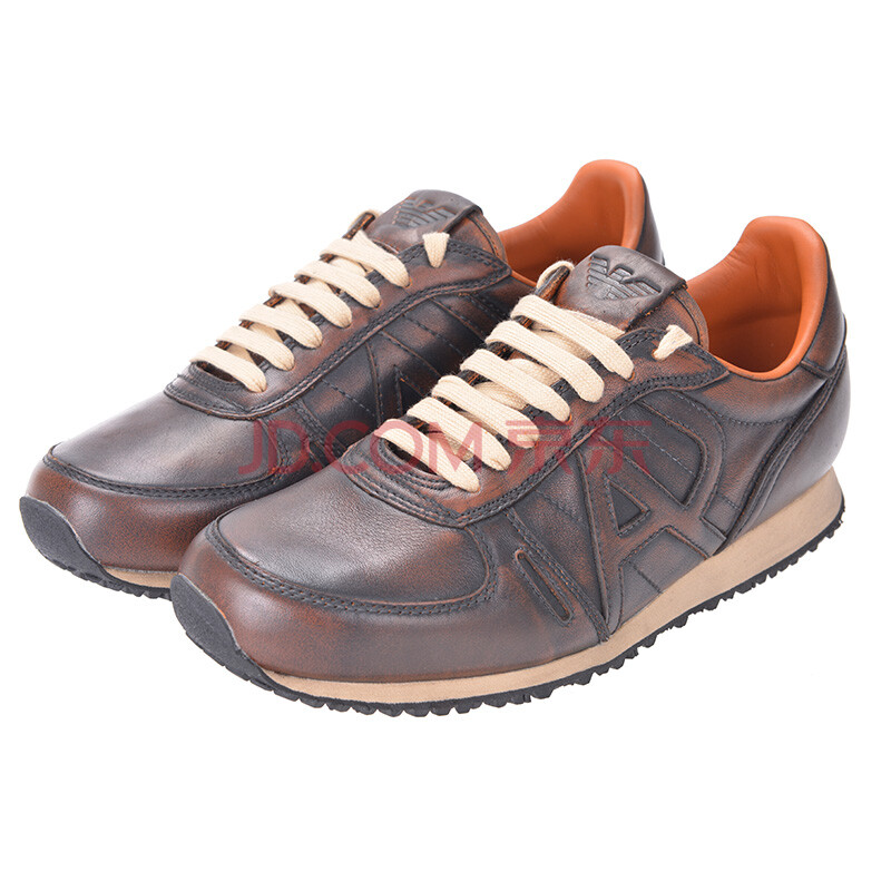 armani jeans 阿玛尼运动鞋 aj男士休闲板鞋 92203 褐色 7.