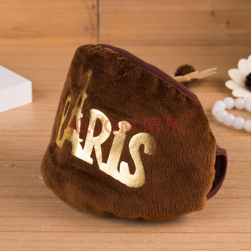 乾宸口罩 保暖男士柔绒口罩 冬季保暖防尘防寒口罩 褐色