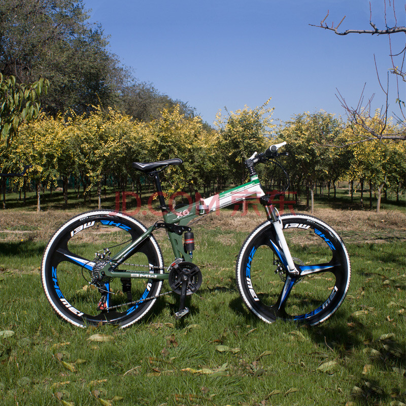 路虎宝马山地自行车26寸铝合金可折叠变速山地车单车一体轮公路变速