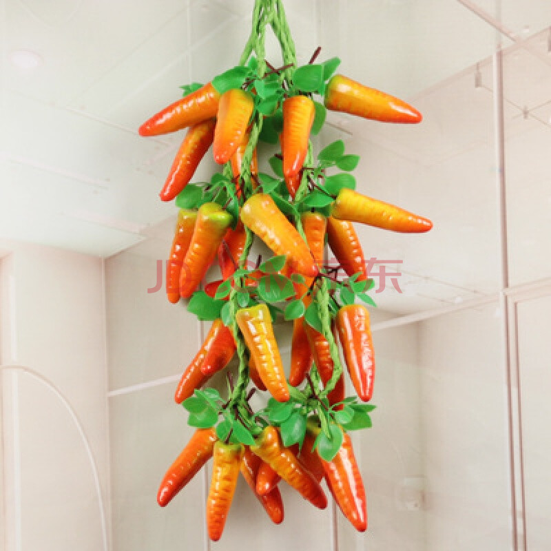 仿真水果蔬菜串藤条挂藤假蔬菜农家乐饭店菜馆蔬菜店壁挂超市装饰 胡