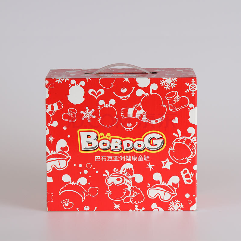 巴布豆bobdog雪地靴冬款盒子单拍不发货 红色 140码/内长 黑色.