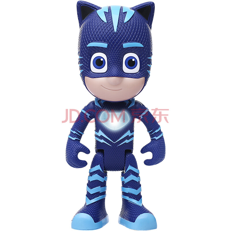 睡衣小英雄(pj masks)蒙面睡衣侠玩具声光可动玩偶系列套装猫小子飞壁