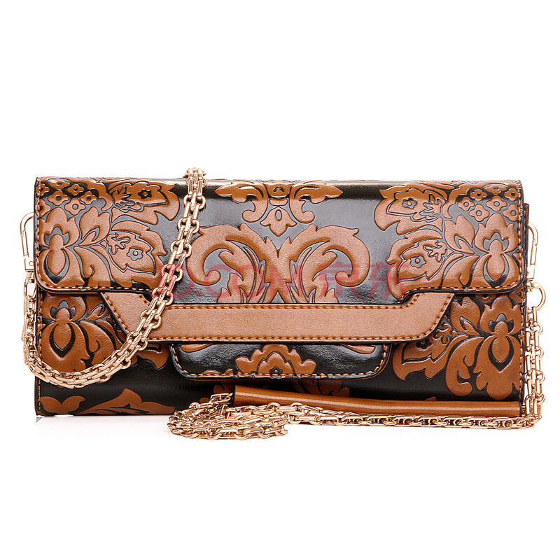 珍妮伯爵女包2016新款手拿包高档小拎包迷你压花单肩斜挎包信封包 浅