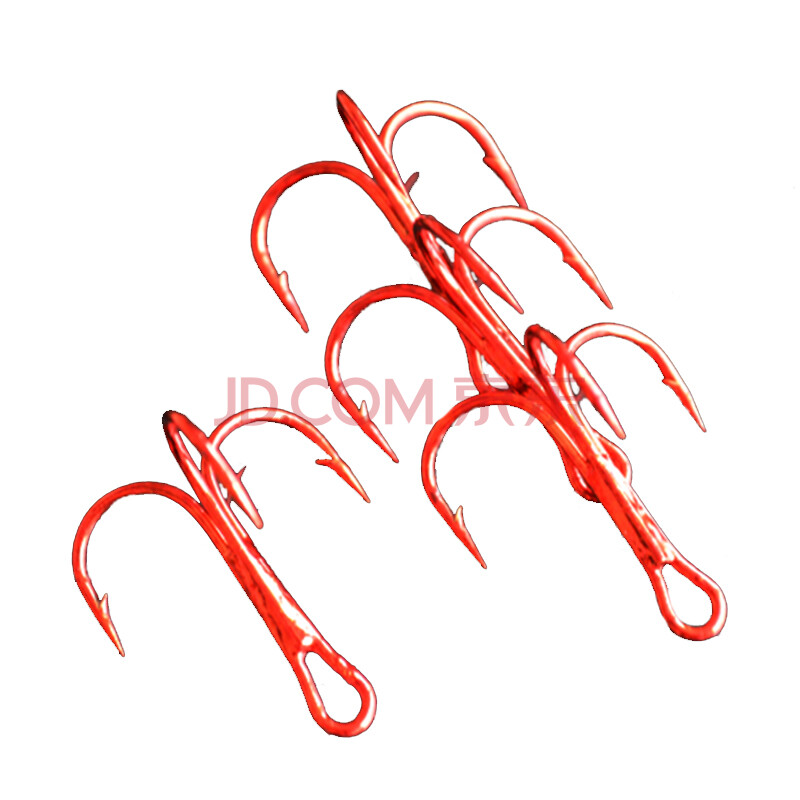 三本钩鱼钩大物结实2-8号可选带倒刺三锚钩 4