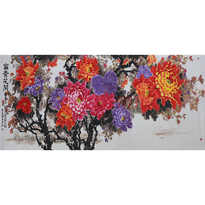 【满艺】原创名家手绘国画风景画张林玉《青山不老绿水长存》 客厅