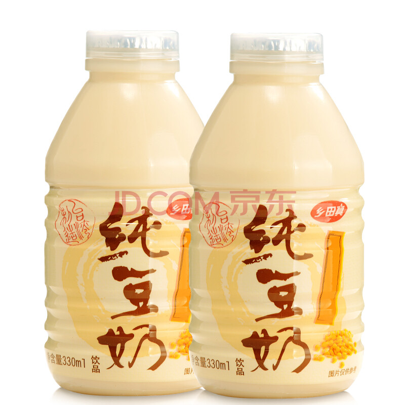 台湾进口乡田真纯豆奶饮品 大豆奶早餐豆浆饮料 330ml*24瓶