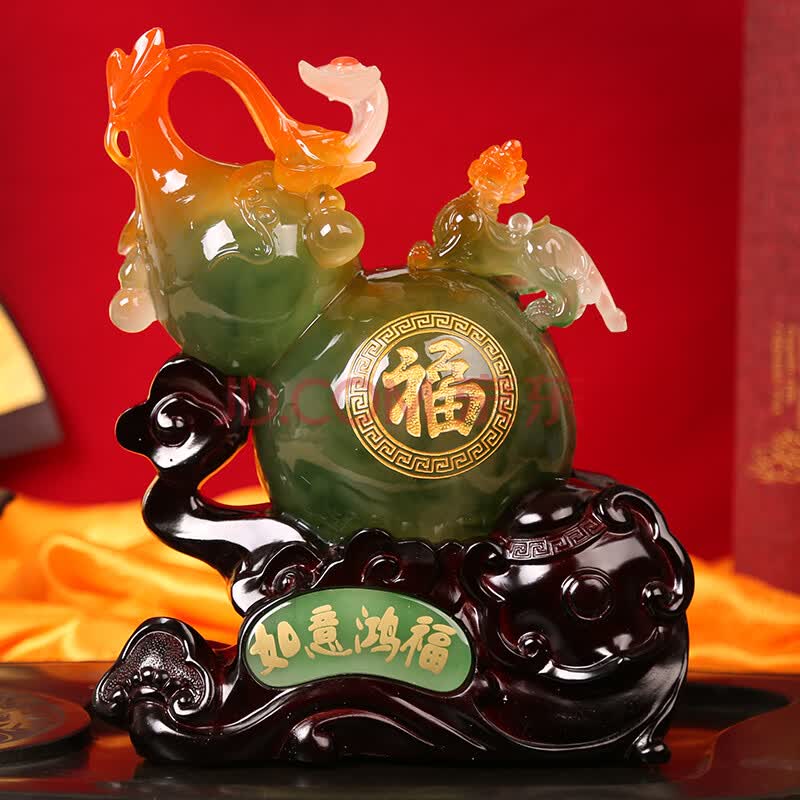 礼佳诚 招财葫芦貔貅摆件工艺品家居装饰品摆设办公室客厅玄关摆设