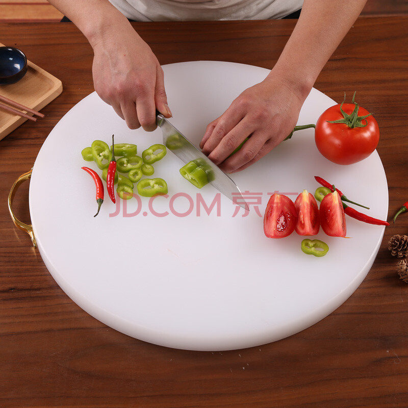 pe塑料砧板圆形菜板加厚剁骨肉墩切菜案板板防霉占板家用菜墩 直径43*