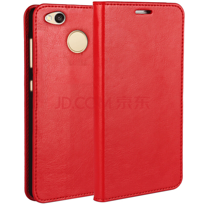 icovercase 手机壳手机套保护套真皮皮套 适用于小米红米3 红色