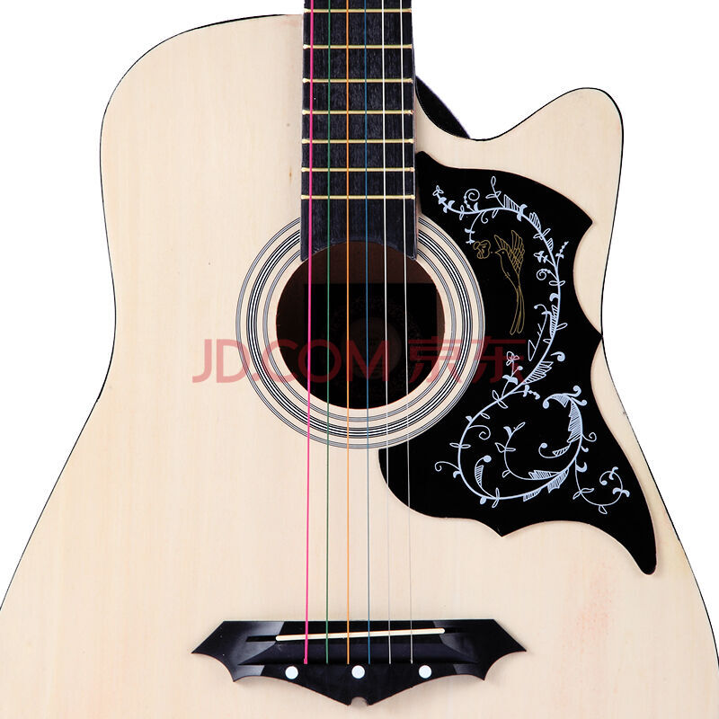 hluru 民谣木吉他扫弦防护板吉他扫弦透明护板 黑色花鸟