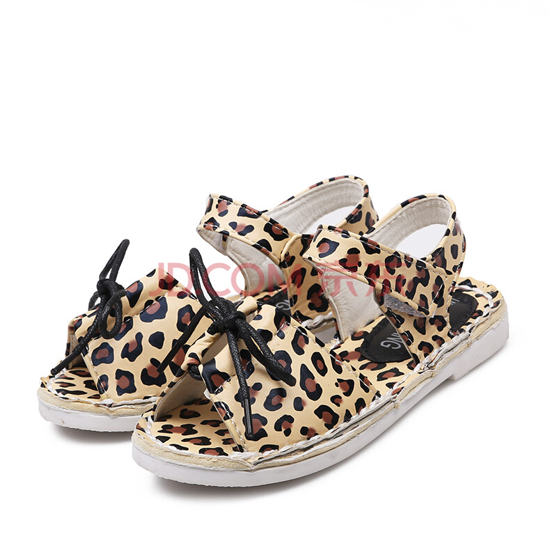 童鞋 女凉鞋 网络潮流豹纹女童凉鞋2015韩版女童休闲凉鞋儿童凉鞋