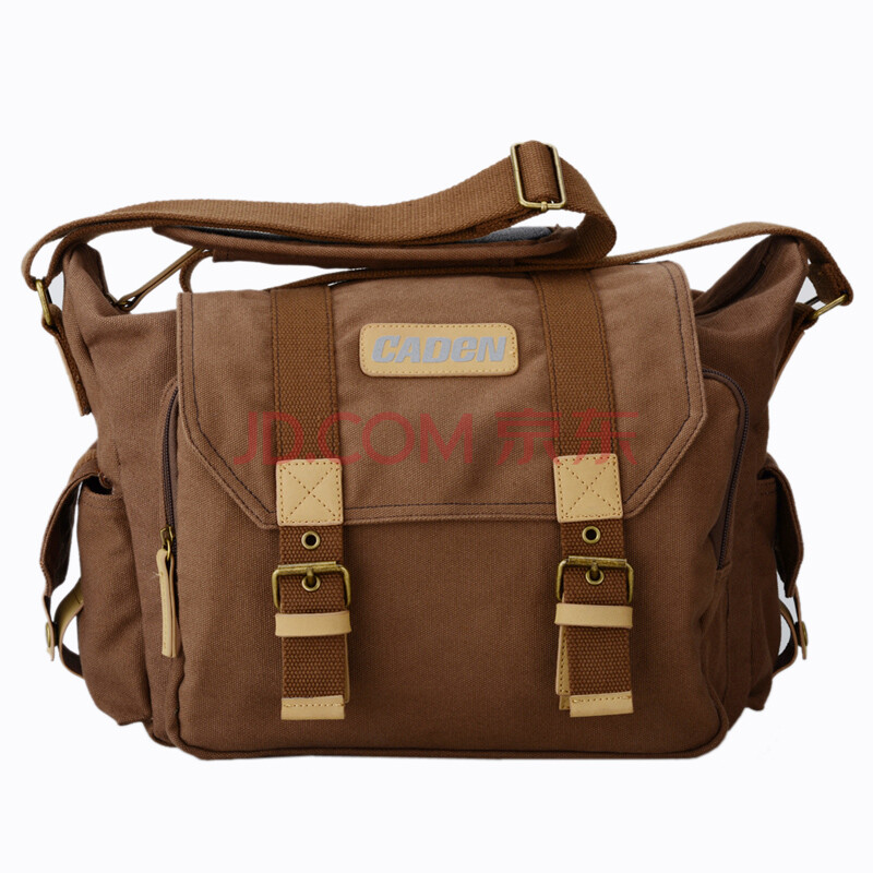 caden单肩摄影包相机包帆布斜跨旅行相机包 f1 标准版 深咖色