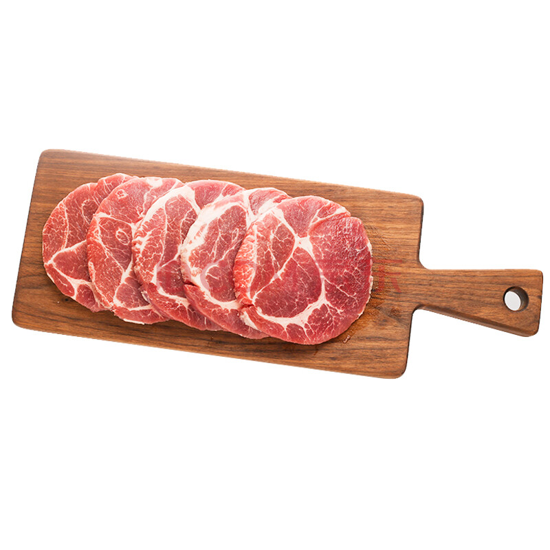 肉管家 荷兰梅花肉片500g猪颈肉片原装进口烧烤食材