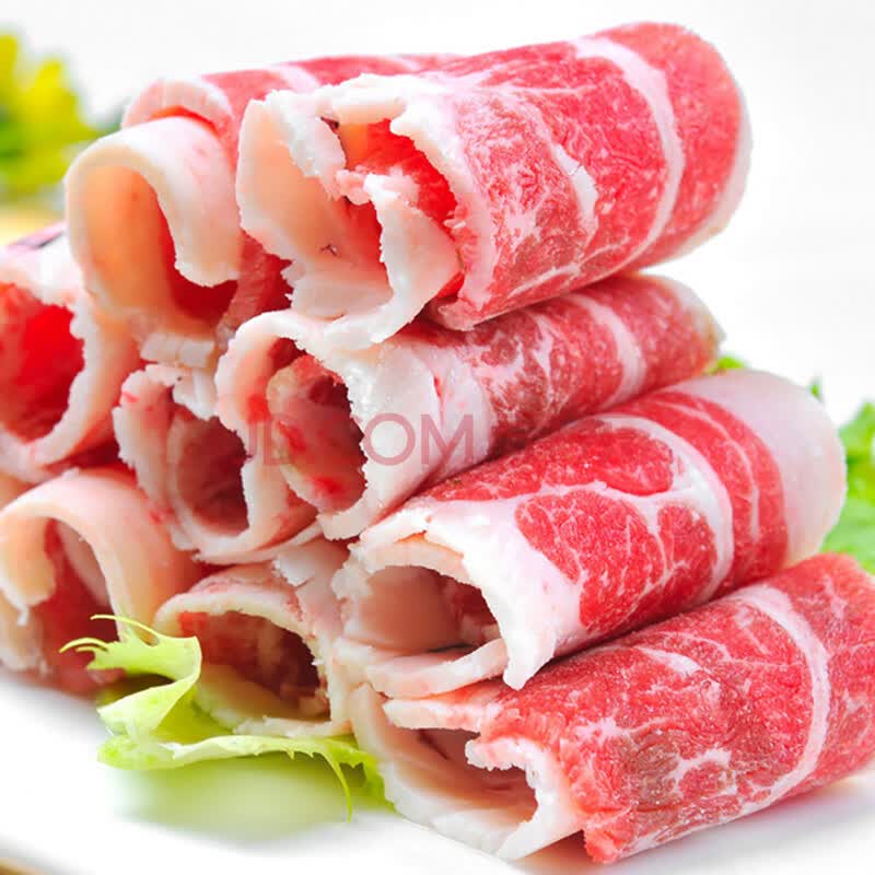 【唐人基】牛肉卷1000g 火锅食材单层牛肉卷澳门豆捞菜品 精选新鲜