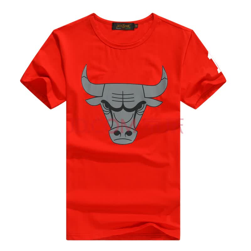 b·morfel 2015新款夏装nba篮球公牛队bulls罗斯标志 球队纯棉圆领