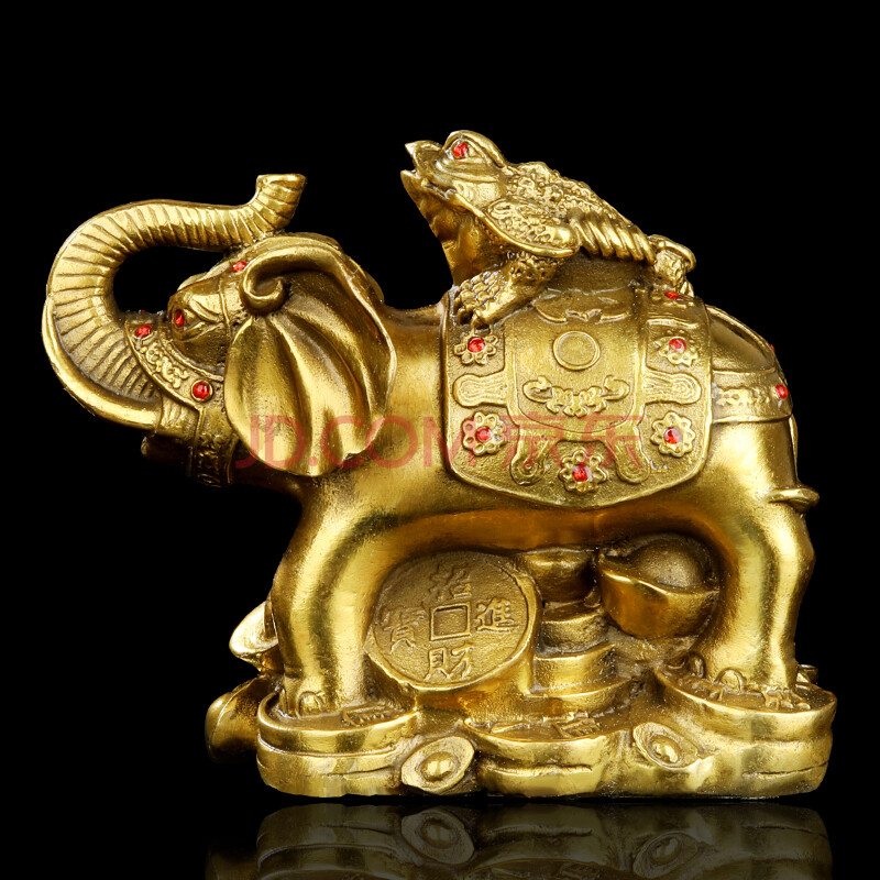 风水象客厅装饰品补天坑位搬家风水用品物品新居乔迁礼品铜制金贵瑞象