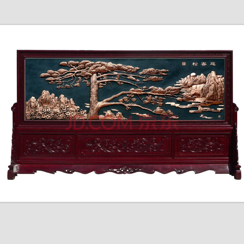 松红花梨木实木落地屏风镇宅辟邪玄关工艺品礼品摆件4450x2250镜屏
