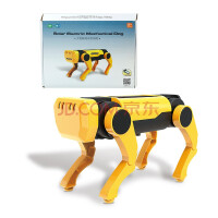 电子狗机器人太阳能电动智能机器狗仿生四肢充电科教学生DIY拼装儿童玩具 太阳能机械狗 标配