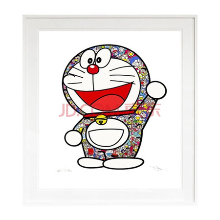 维格列艺术 村上隆 多啦a梦版画正面 潮玩现代卡通空间装饰家居搭配挂