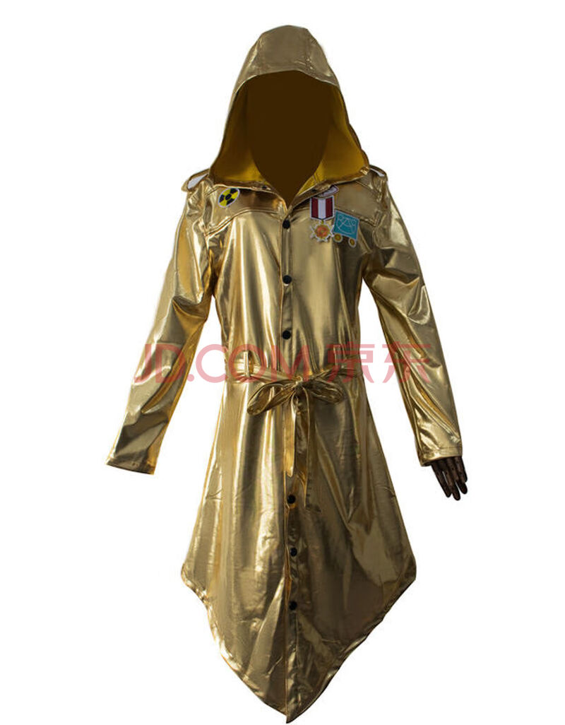 和平精英cosplay黄金风衣 绝地求生吃鸡服装儿童衣服金色披风 金色 l