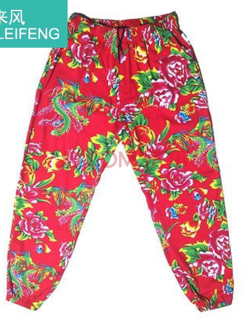 【抖音东北大花裤子男】 花裤子东北大花裤宽松舒服束腿束脚长裤新款
