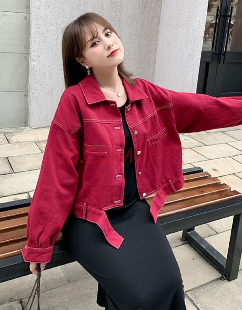 大码女装200斤胖妹妹秋季新款套装夹克外套洋气显瘦连衣裙两件套胖