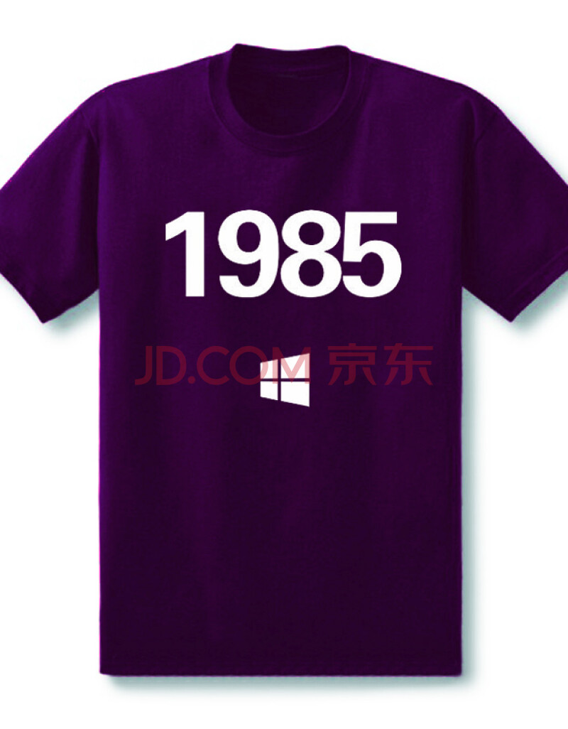 win10短袖t恤微軟文字數字1985t恤 wp主題衣服it程序員t恤衫夏周邊