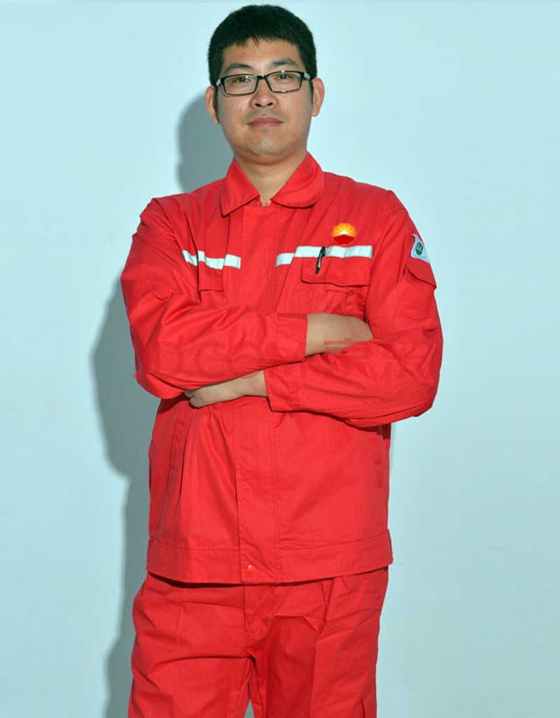 中国石化工作服夏薄款 长袖石化防静电工服套装油田石油劳保工作服衣