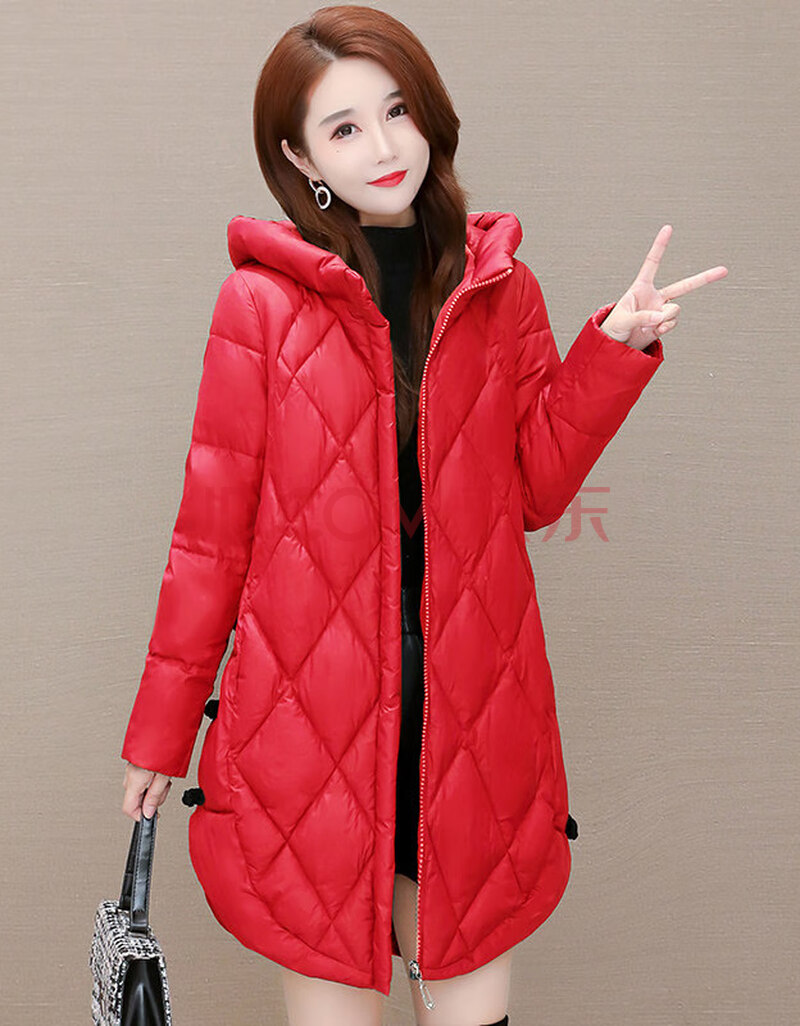 欧偲麦 棉衣女棉服女2020冬季新款韩版宽松加厚保暖中长款棉袄洋气