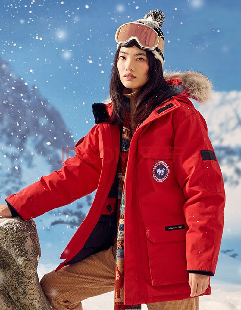 didiaodeyilian大鹅羽绒服女工装派克服2021冬季新款韩版中长款情侣