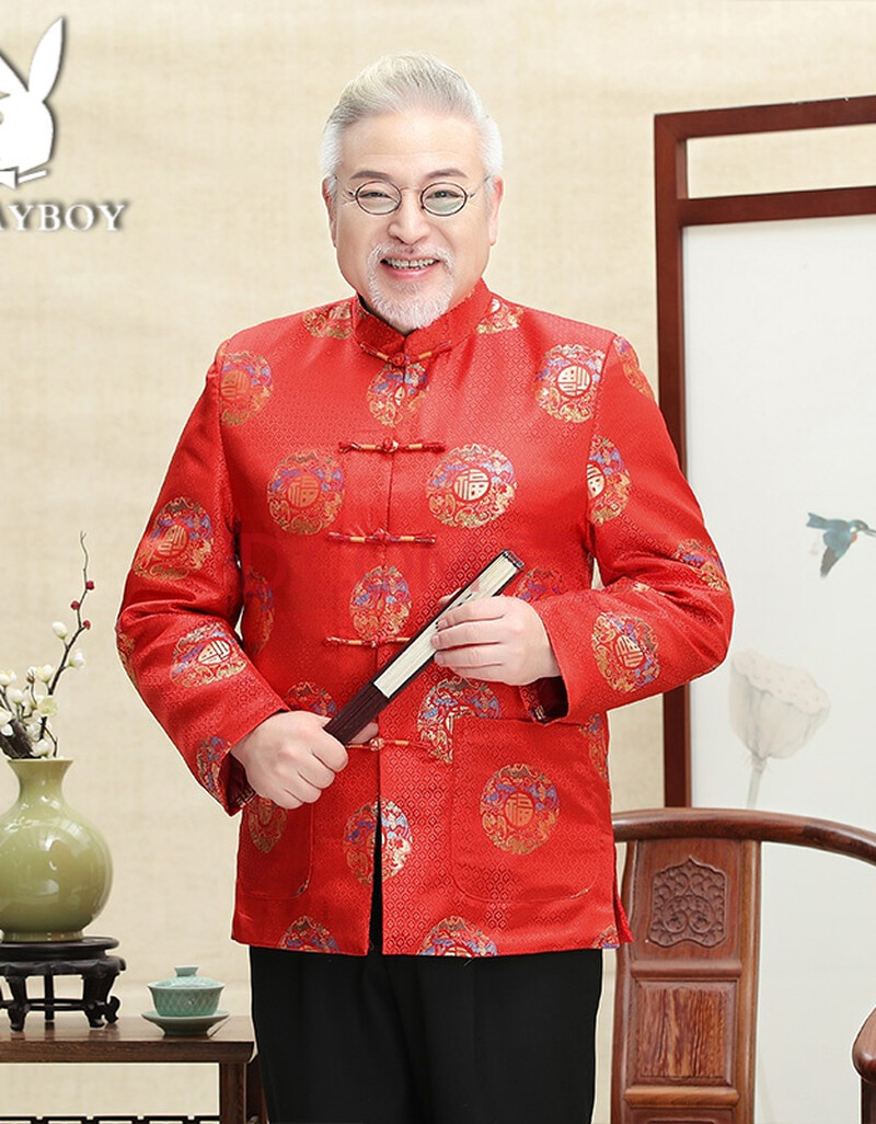 唐装男女情侣装红色喜庆80大寿中老年人过寿生日宴会寿星衣服老人 大