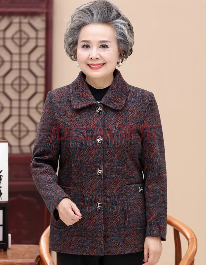 惠珈芸中老年女装妈妈装2021年奶奶装春秋装外套妈妈薄款上衣60-70-80