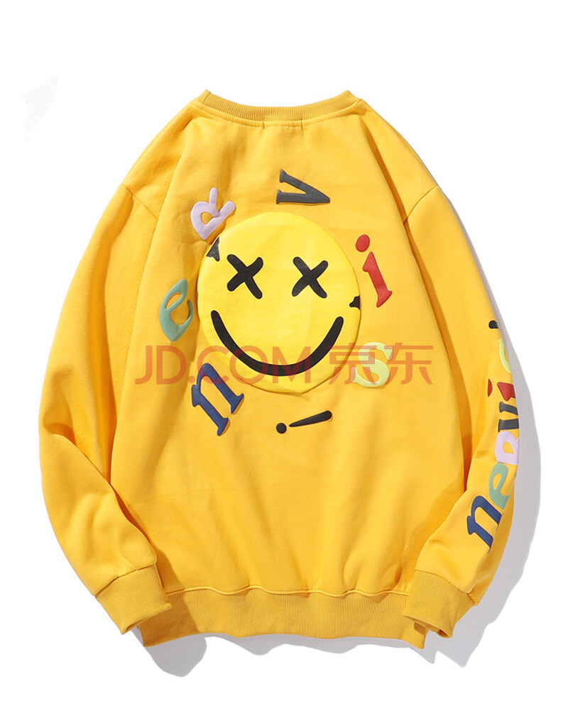 un潮牌王子文孟佳mayhem卫衣nervis潮流炸街笑脸发泡字母情侣长袖ins