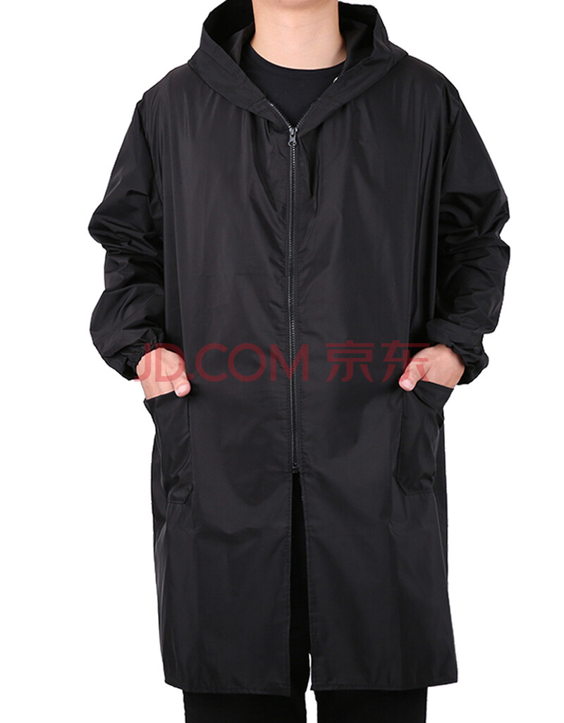 可开票印字logo加长罩衣男女防水污画画护衣长袖拉链车间围裙工作服