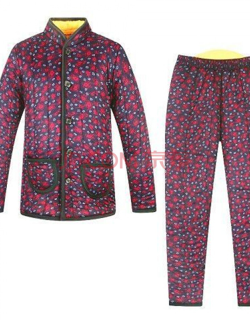 蔻梅中老年人棉袄棉裤女秋冬装加绒加厚奶奶装套装妈妈棉衣老人老太太